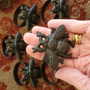 Set of 8 Metal Bee Napkin Holders